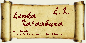 Lenka Kalambura vizit kartica